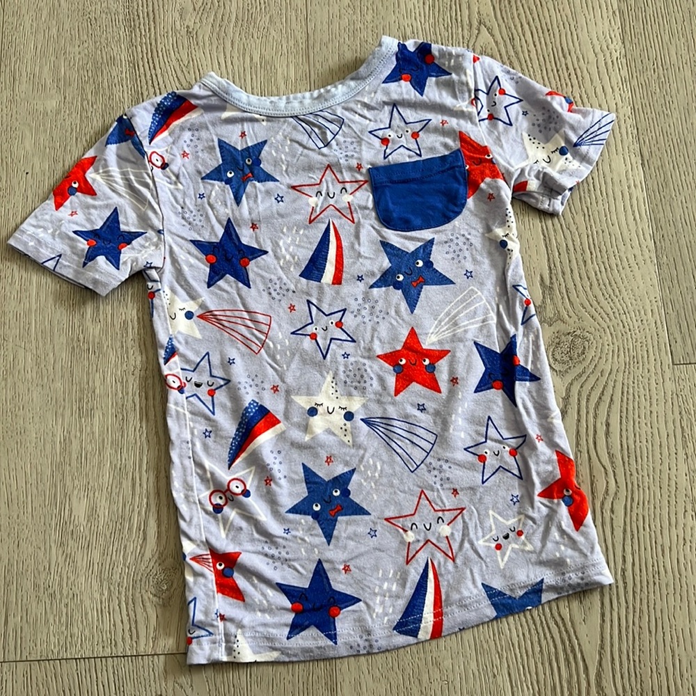 Little sleepies SHIRT ONLY 4th July 18-24mo